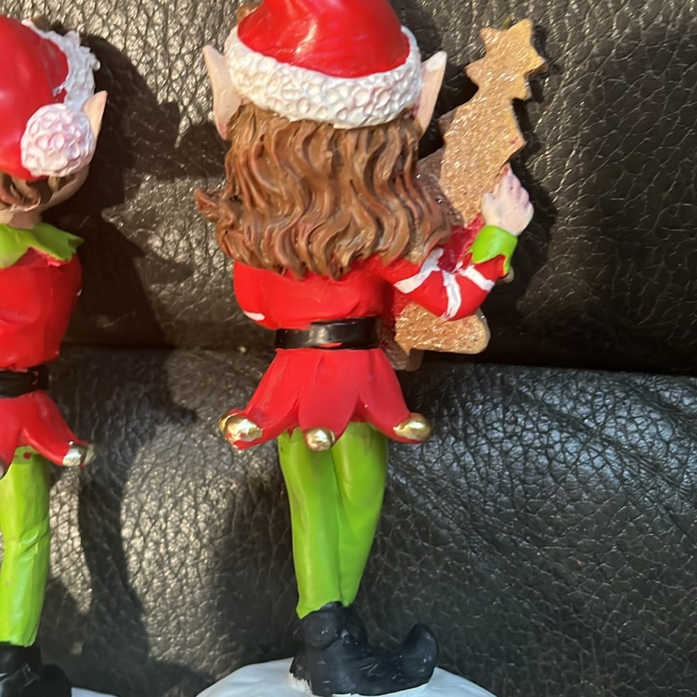 Valerie parr hill set of 2 elves with cookies - Picture 8 of 8